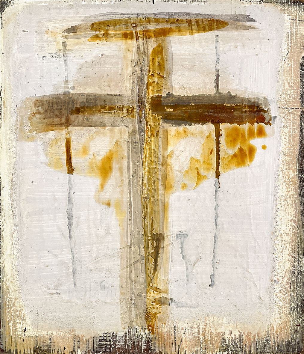 Nikola Dimitrov / Sieben Tafelbilder: o.T. / 1998 / Mischtechnik auf Holz / je 29 x 25 cm Nikola Dimitrov / Sieben Tafelbilder: o.T. / 1998 / Mischtechnik auf Holz / je 29 x 25 cm