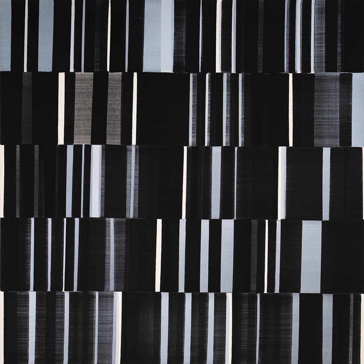 Nikola Dimitrov, NachtKlang III, 2022, Pigmente, Bindemittel auf Leinwand, 100  100 cm