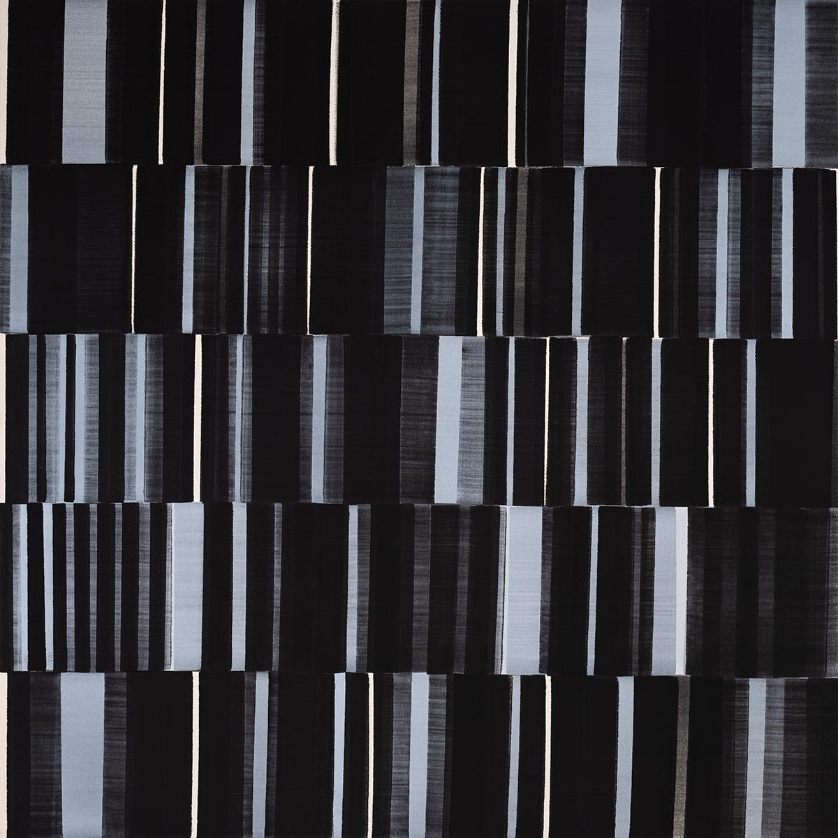 Nikola Dimitrov, NachtKlang IV, 2022, Pigmente, Bindemittel auf Leinwand, 100  100 cm