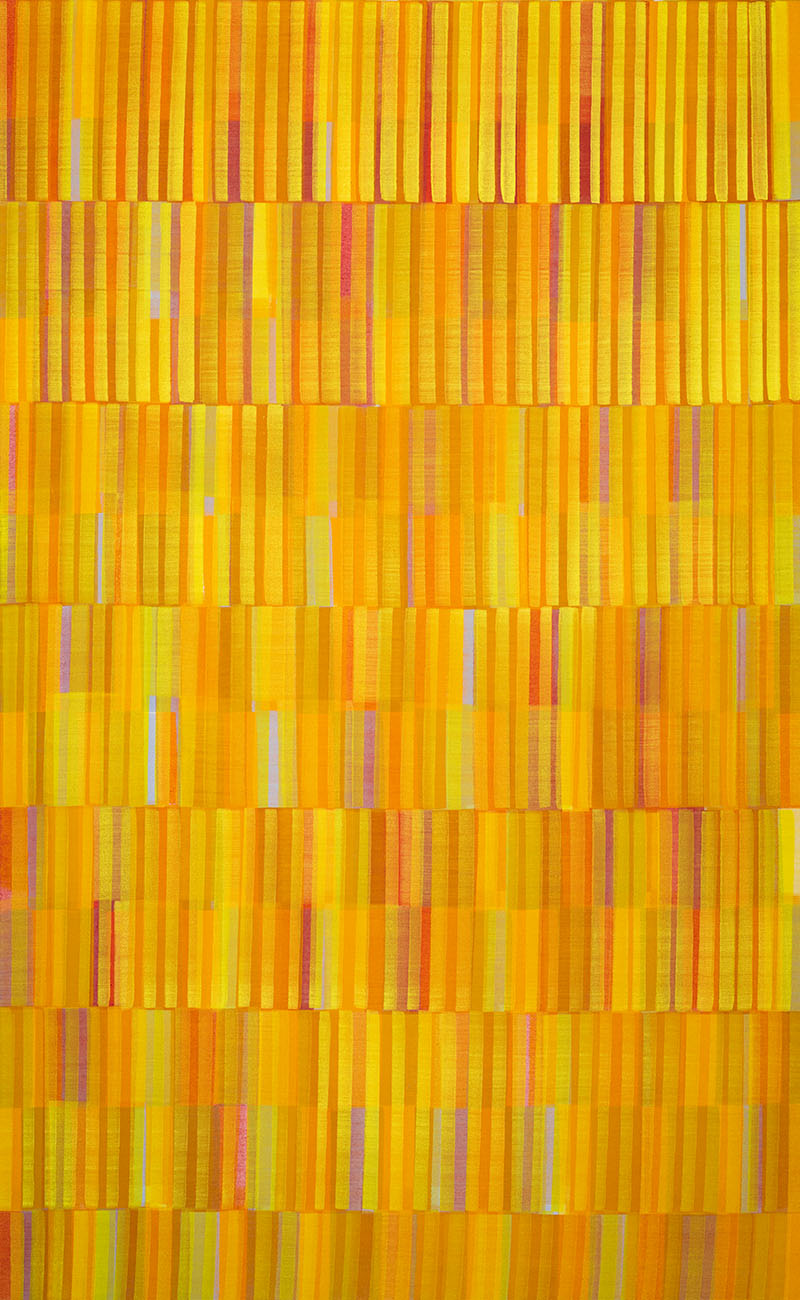 Nikola Dimitrov, KlangRaum I, 2022, Pigmente, Bindemittel auf Leinwand, 130  80 cm
