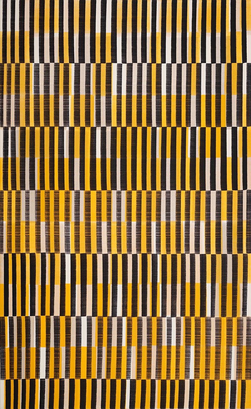 Nikola Dimitrov, KlangRaum II, 2022, Pigmente, Bindemittel auf Leinwand, 130 × 80 cm