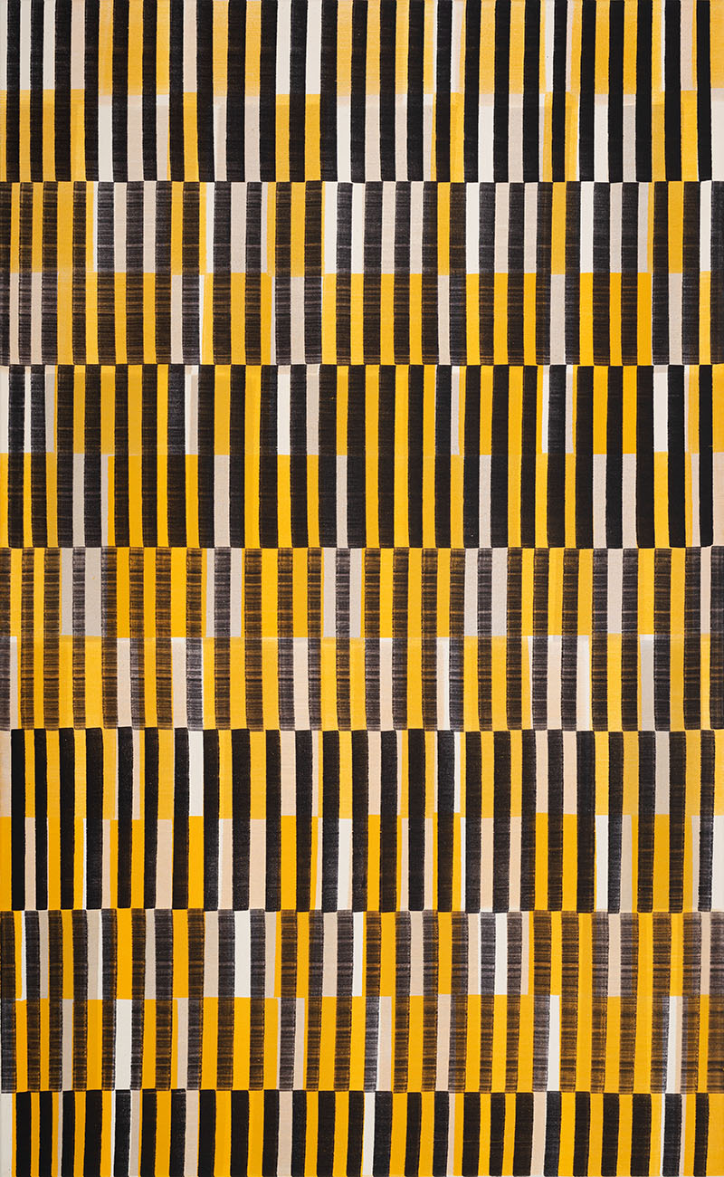 Nikola Dimitrov, KlangRaum II, 2022, Pigmente, Bindemittel auf Leinwand, 130  80 cm