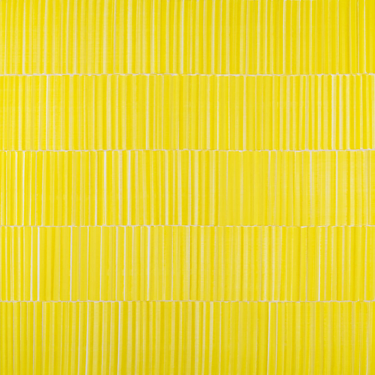 Nikola Dimitrov, KlangRaumGelb IV, 2022, Pigmente, Bindemittel auf Leinwand, 150  150 cm