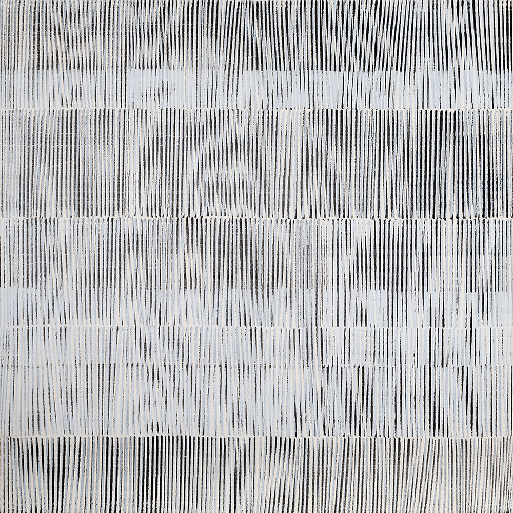 Nikola Dimitrov, Rhythmen II, 2022, Pigmente, Bindemittel auf Leinwand, 70 × 70 cm