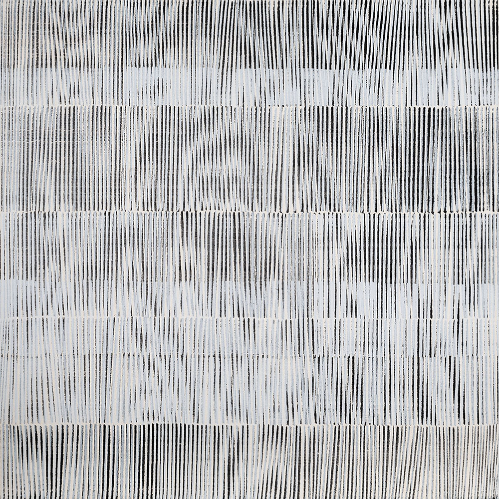 Nikola Dimitrov, Rhythmen II, 2022, Pigmente, Bindemittel auf Leinwand, 70  70 cm
