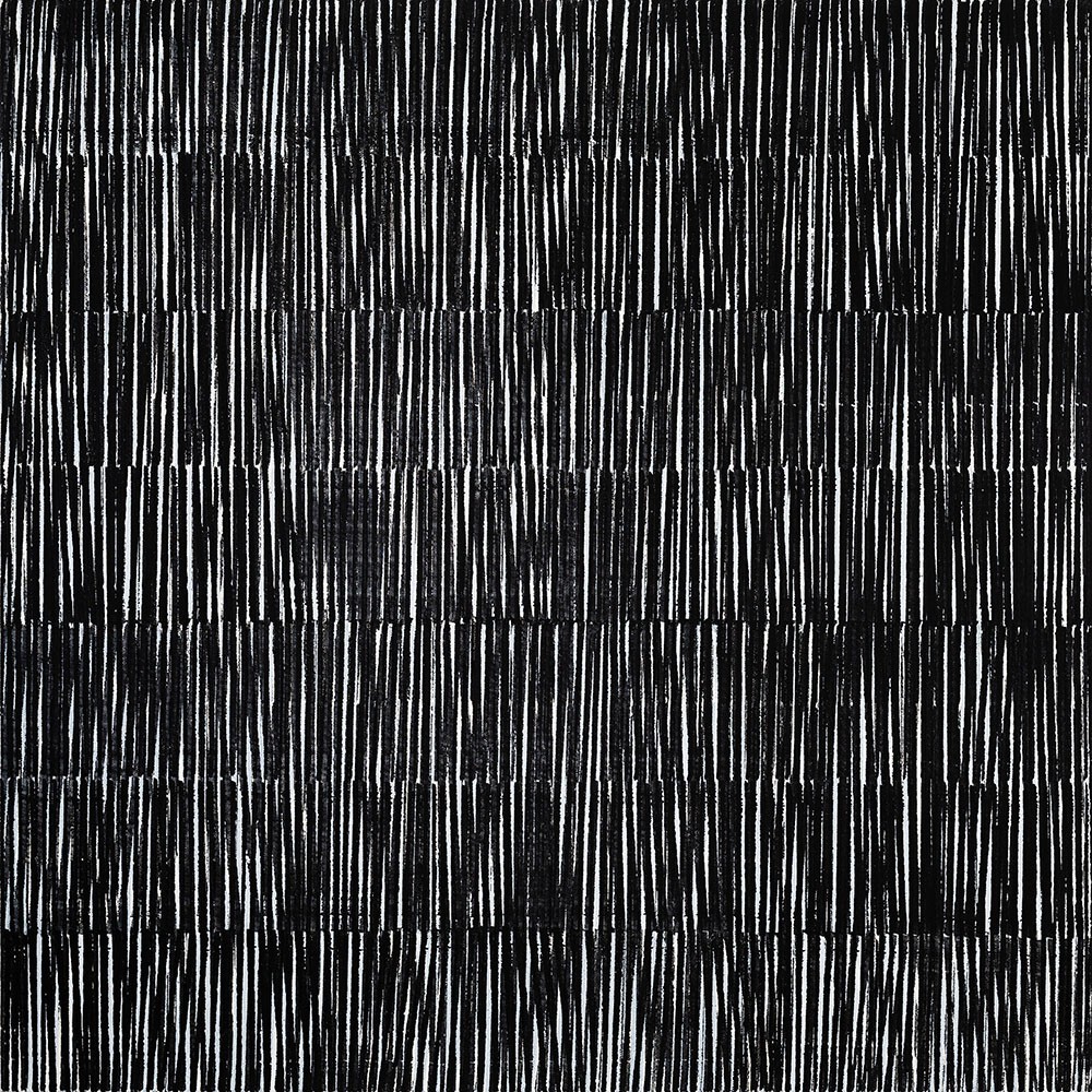 Nikola Dimitrov, Rhythmen III, 2022, Pigmente, Bindemittel auf Leinwand, 70 × 70 cm