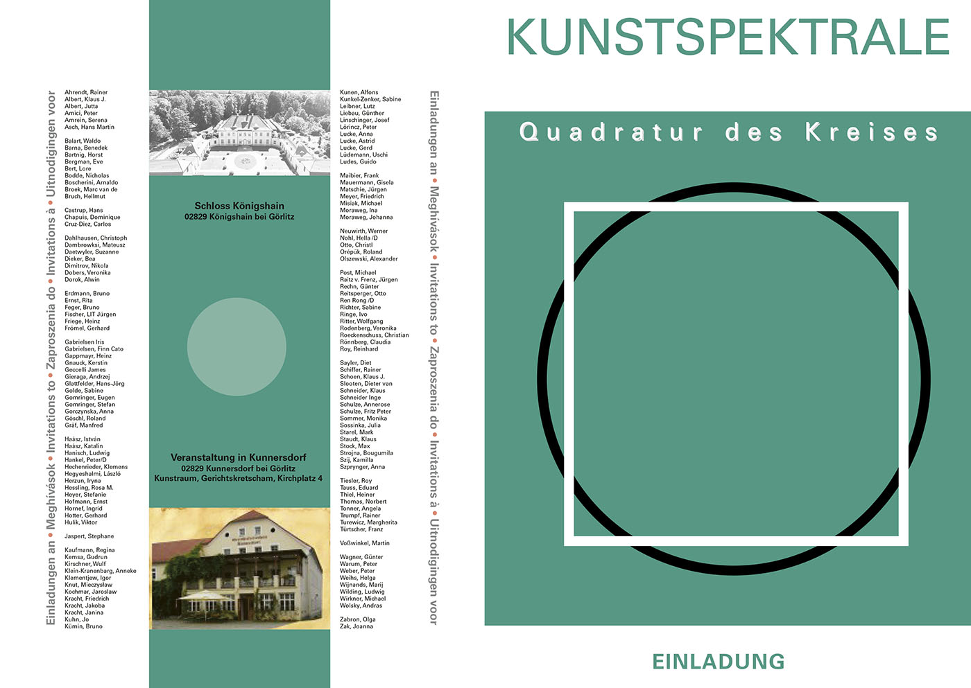 Kunstspektrale - Quadratur des Kreises, Ausstellung im Schloss Knigshain - museum-oberlausitz.de