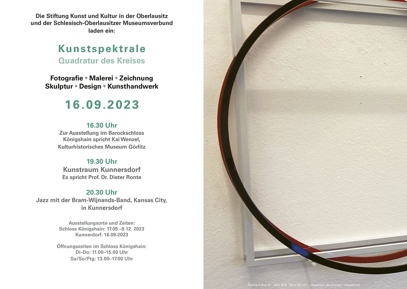 Kunstspektrale - Quadratur des Kreises, Ausstellung im Schloss Knigshain - museum-oberlausitz.de