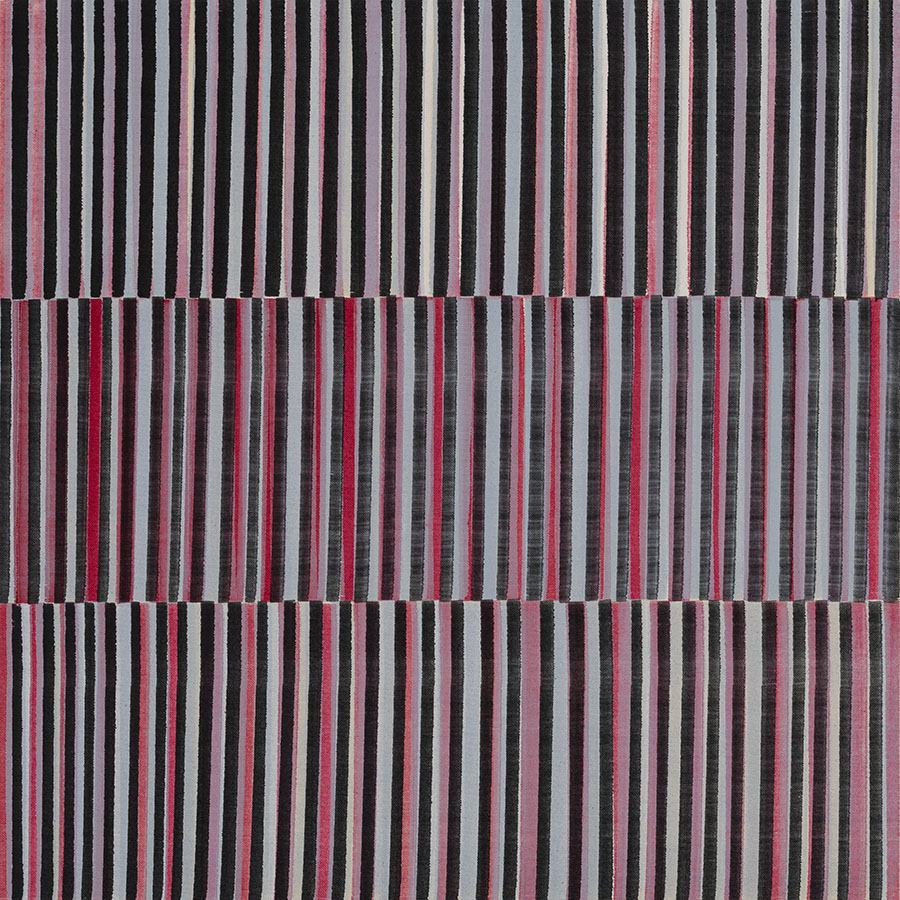 Nikola Dimitrov, DreiKlang III, 2023, Pigmente, Bindemittel auf Leinwand, 60  60 cm