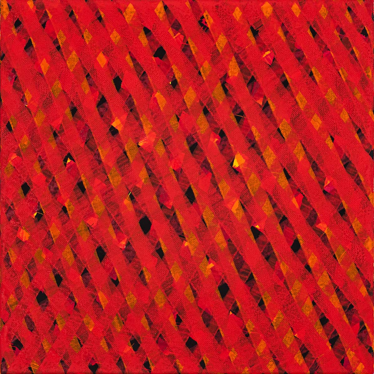 Nikola Dimitrov, Rot, 2024, Pigmente, Bindemittel auf Leinwand, 30 x 30 cm