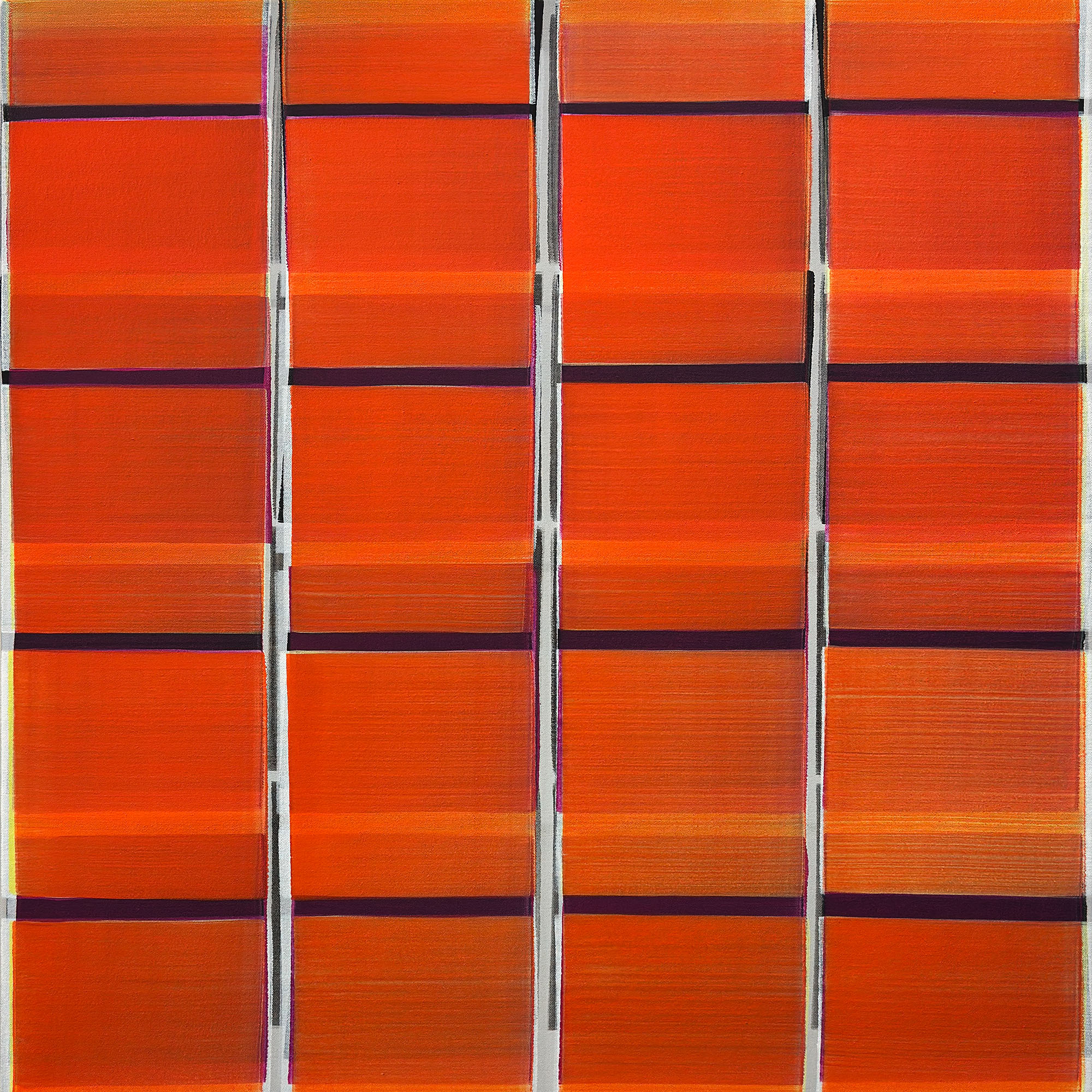 Nikola Dimitrov, 2025, Pigmente, Bindemittel auf Leinwand, 90 x 90 cm