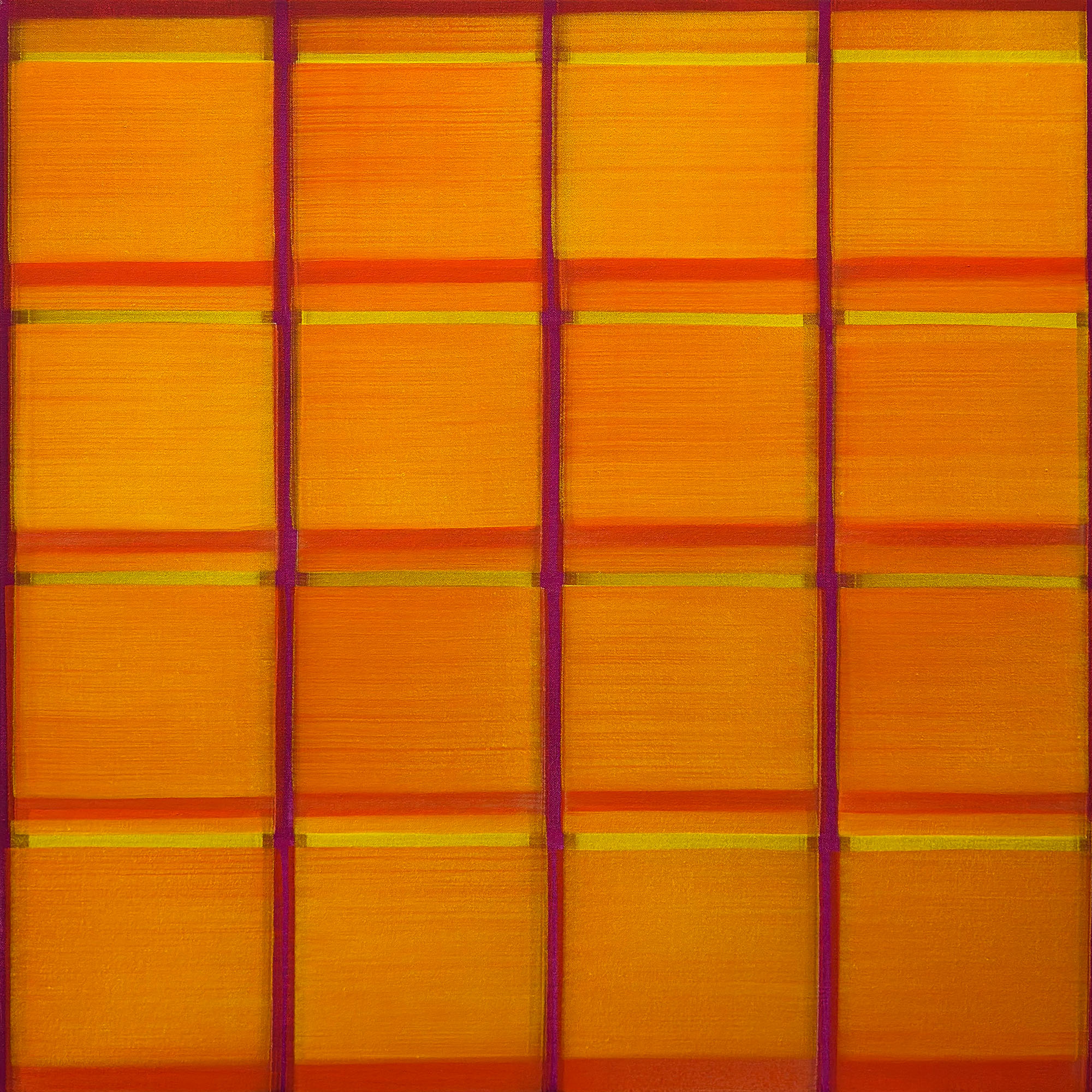 Nikola Dimitrov, 2025, Pigmente, Bindemittel auf Leinwand, 90 x 90 cm