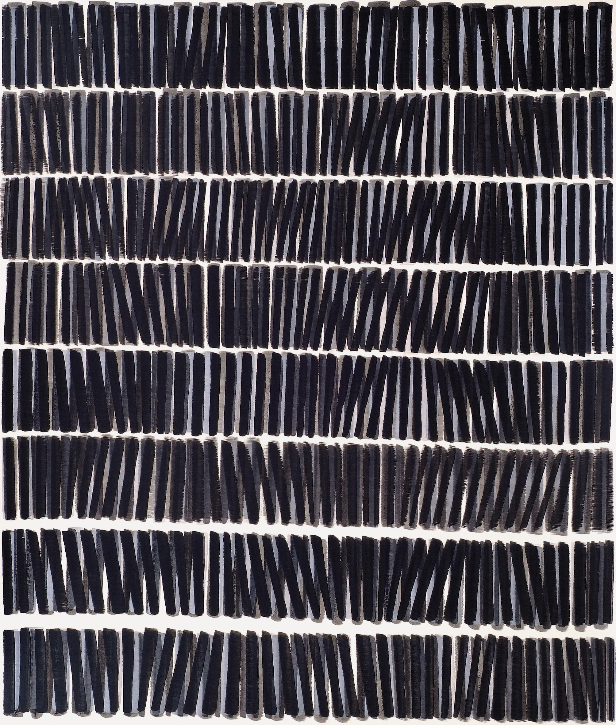 Nikola Dimitrov, Aria in Variationen, 2011, Pigment, Bindemittel, L�sungsmittel auf B�tten, 105,5 x 89 cm