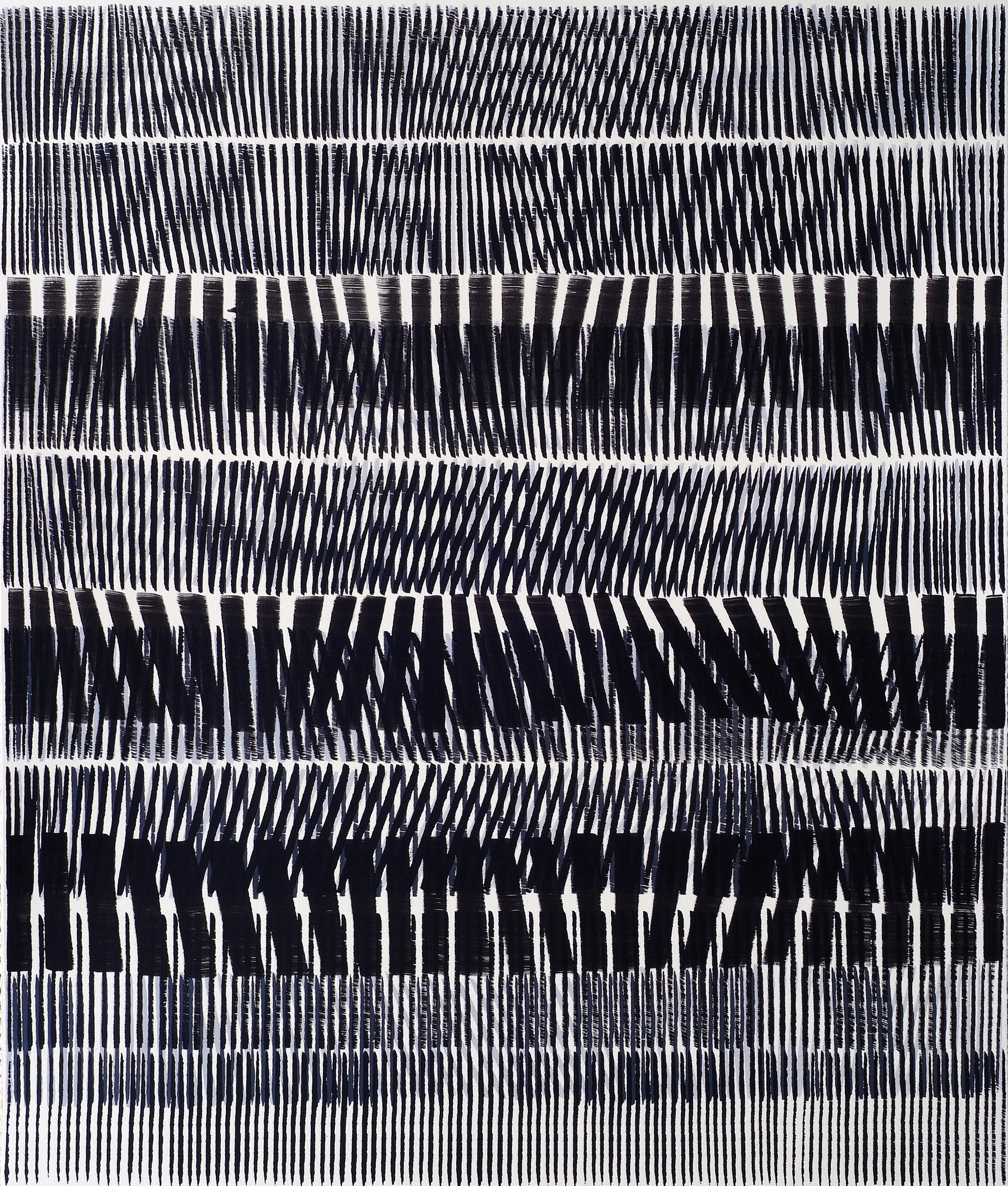Nikola Dimitrov, Aria in Variationen, 2011, Pigment, Bindemittel, L�sungsmittel auf B�tten, 105,5 x 89 cm