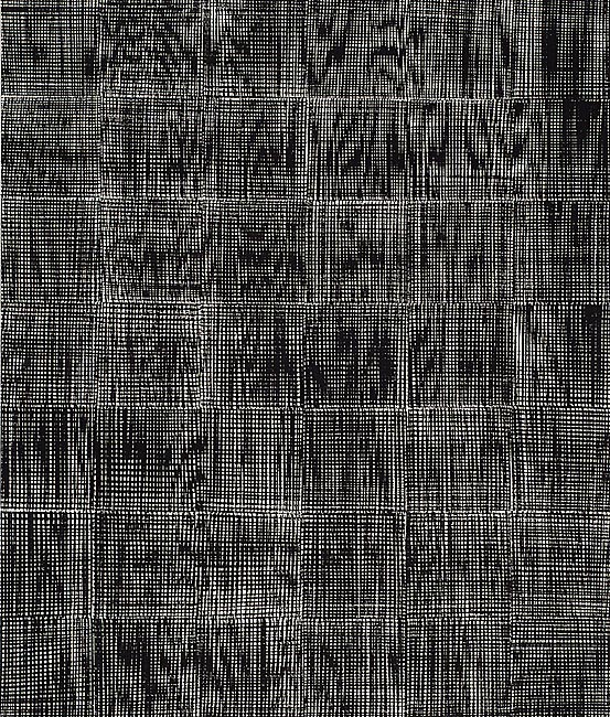 Nikola Dimitrov, KlangRäume, 2014, Pigment, Bindemittel, Lösungsmittel auf Bütten, 105,5 x 89 cm