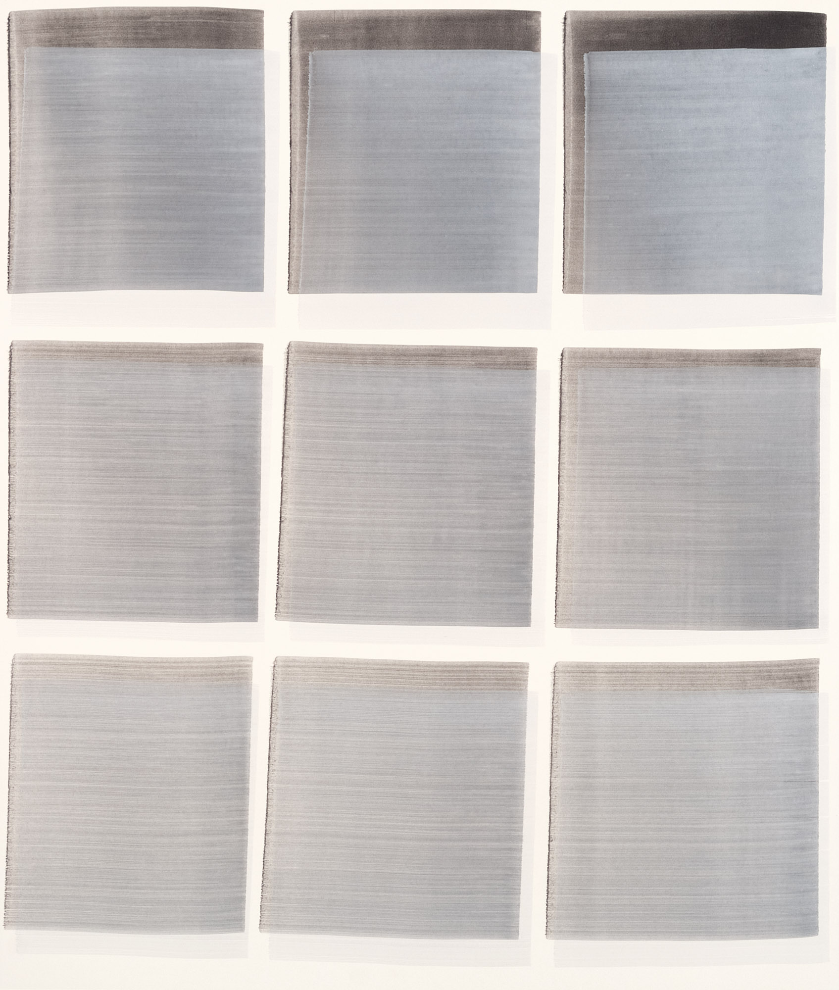 Nikola Dimitrov, Fuge, 2016, Pigment, Bindemittel, L�sungsmittel auf B�tten, je 105,5 x 89 cm
