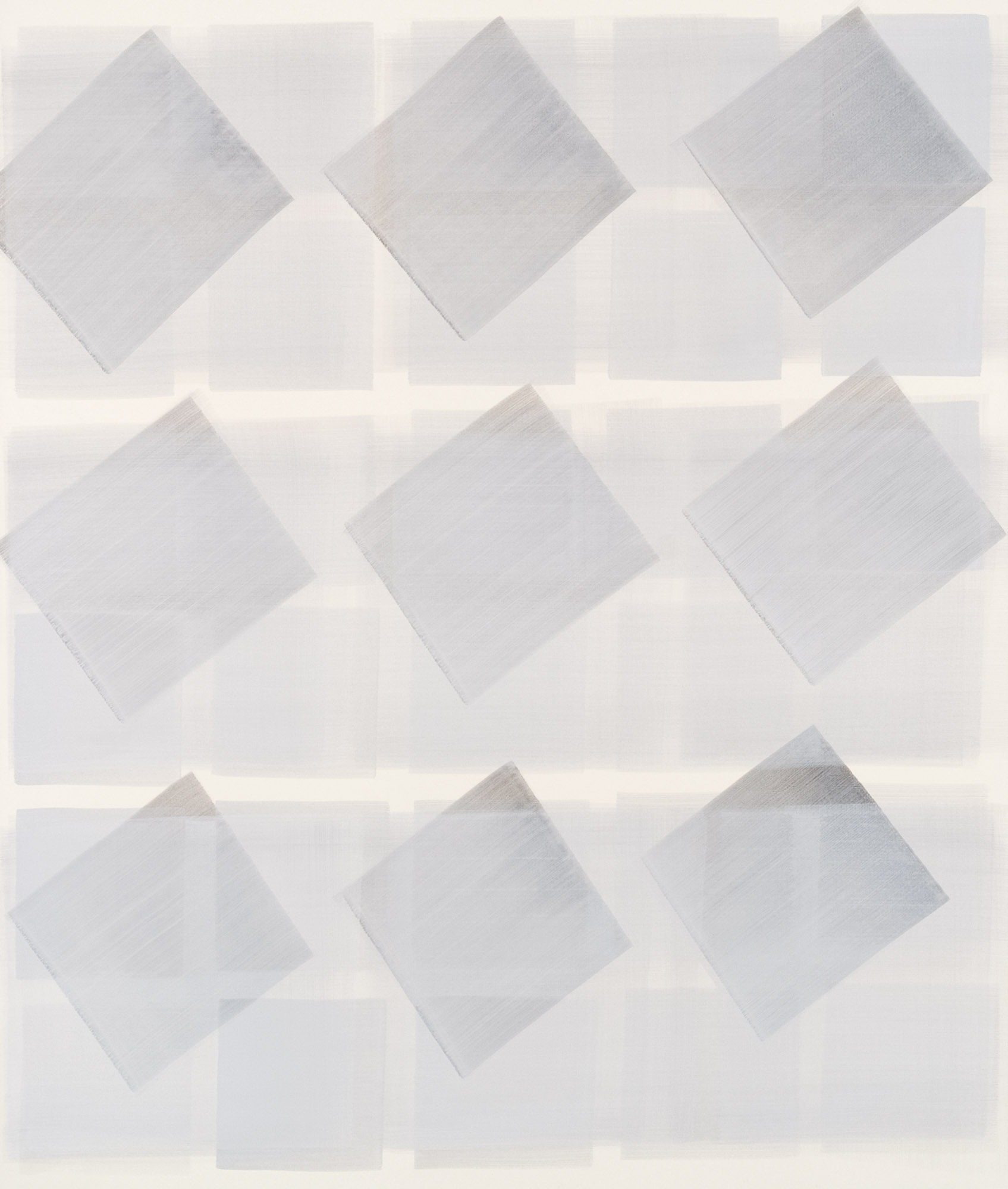 Nikola Dimitrov, Fuge, 2016, Pigment, Bindemittel, L�sungsmittel auf B�tten, je 105,5 x 89 cm