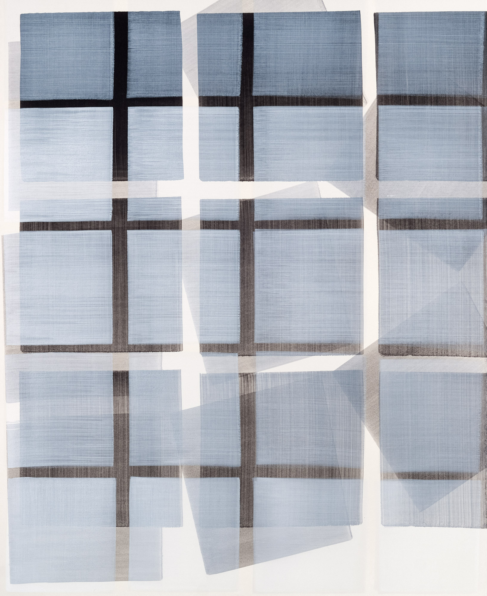 Nikola Dimitrov, Fuge, 2016, Pigment, Bindemittel, L�sungsmittel auf B�tten, je 105,5 x 89 cm