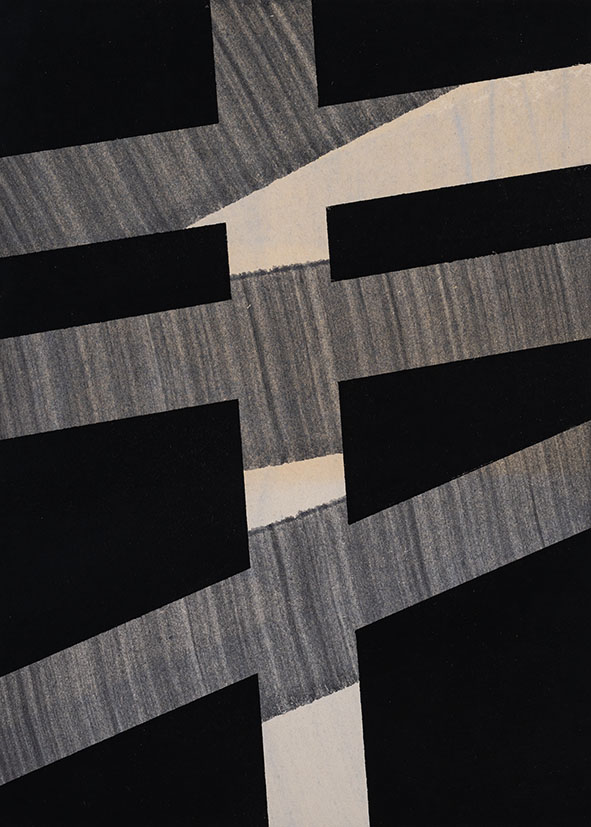 Kleine Komposition, 2019, Mischtechnik auf Bütten, 21 x 15 cm