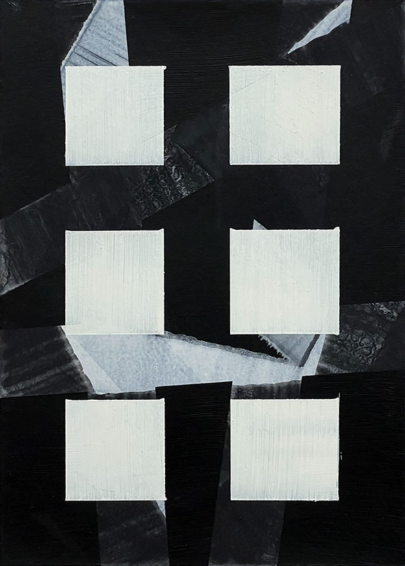 Kleine Komposition, 2019, Mischtechnik auf Bütten, 21 x 15 cm
