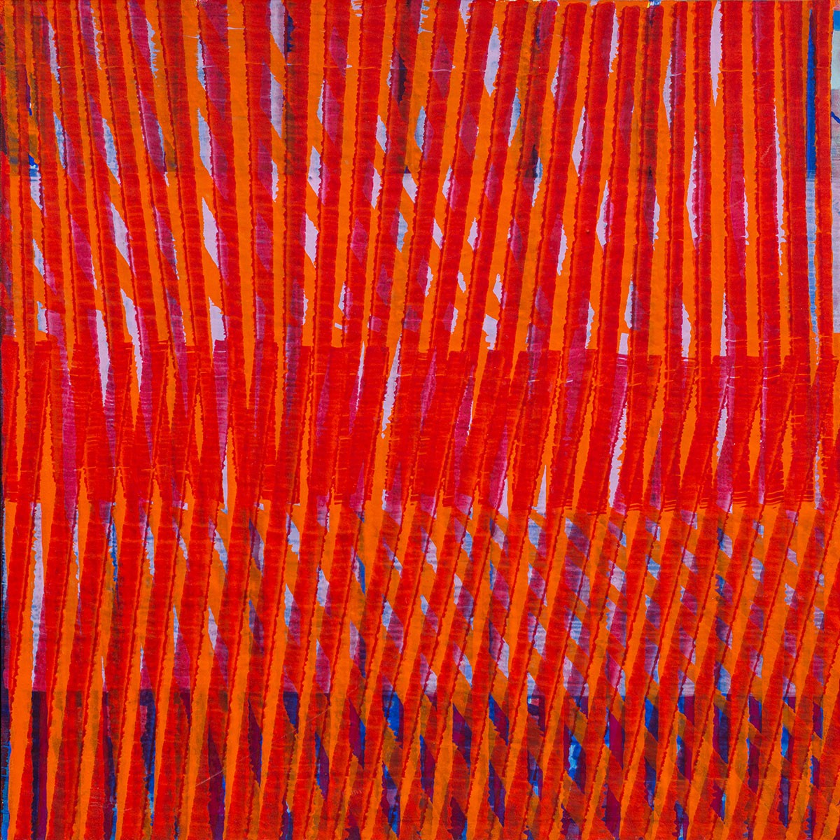 RoterKlang, 2019, Pigmente, Bindemittel auf Karton, 32 x 32 cm