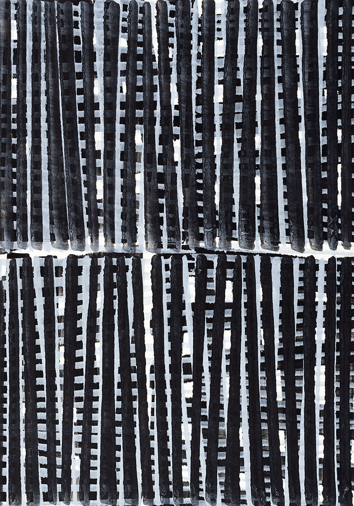 Nikola Dimitrov, Präludium XV, 2021, Pigmente, Bindemittel auf Bütten, 30 × 21 cm