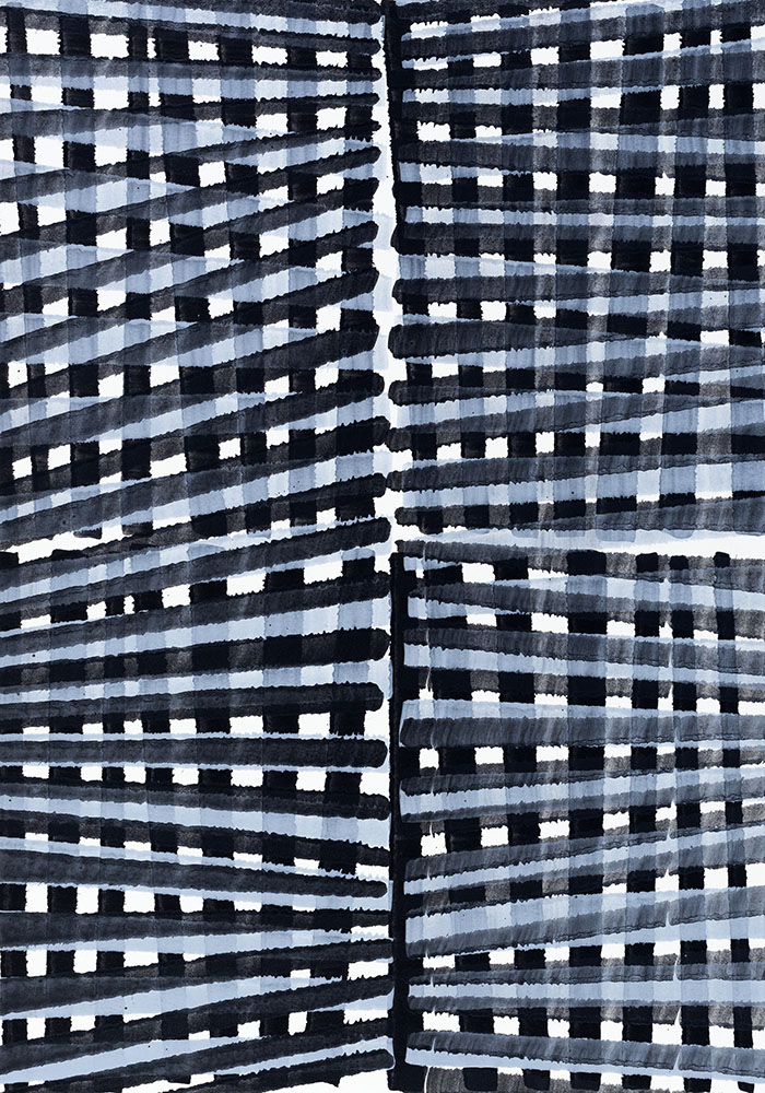 Nikola Dimitrov, Präludium XXI, 2021, Pigmente, Bindemittel auf Bütten, 30 × 21 cm