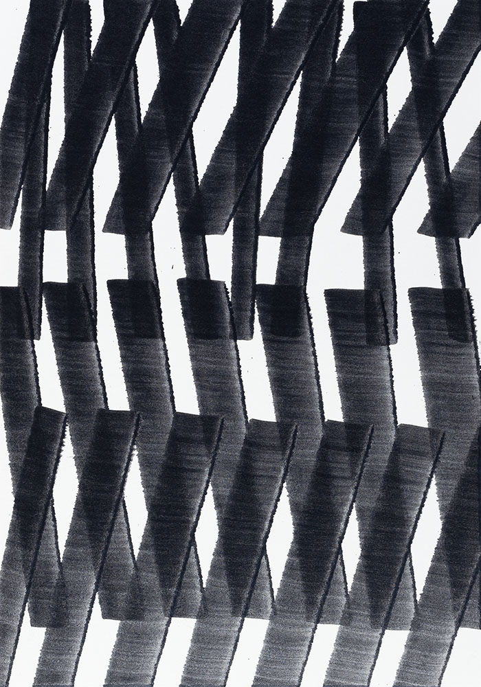 Nikola Dimitrov, Präludium XXIV, 2021, Pigmente, Bindemittel auf Bütten, 30 × 21 cm
