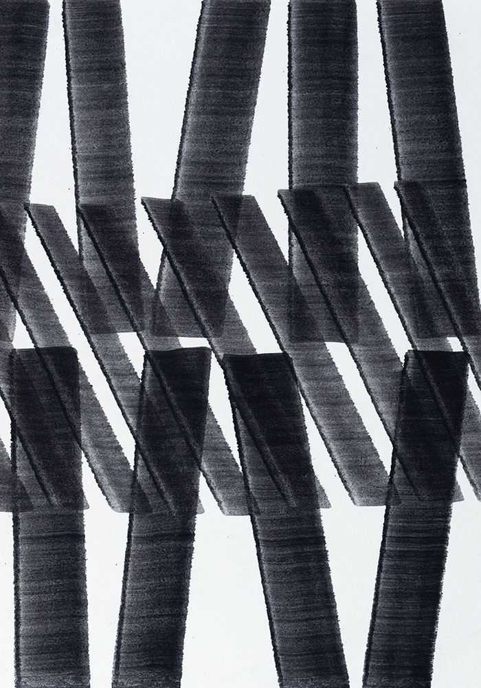 Nikola Dimitrov, Präludium XXVI, 2021, Pigmente, Bindemittel auf Bütten, 30 × 21 cm