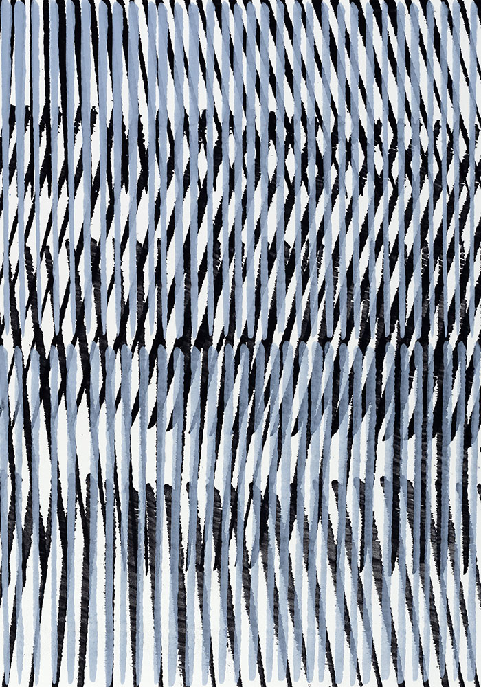 Nikola Dimitrov, Präludium XXXIII, 2021, Pigmente, Bindemittel auf Bütten, 30 × 21 cm