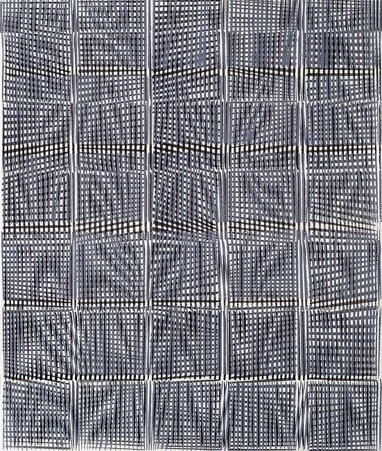 Nikola Dimitrov, Aria in Variationen, 2011, Pigment, Bindemittel, Lösungsmittel auf Bütten, 105,5 x 89 cm