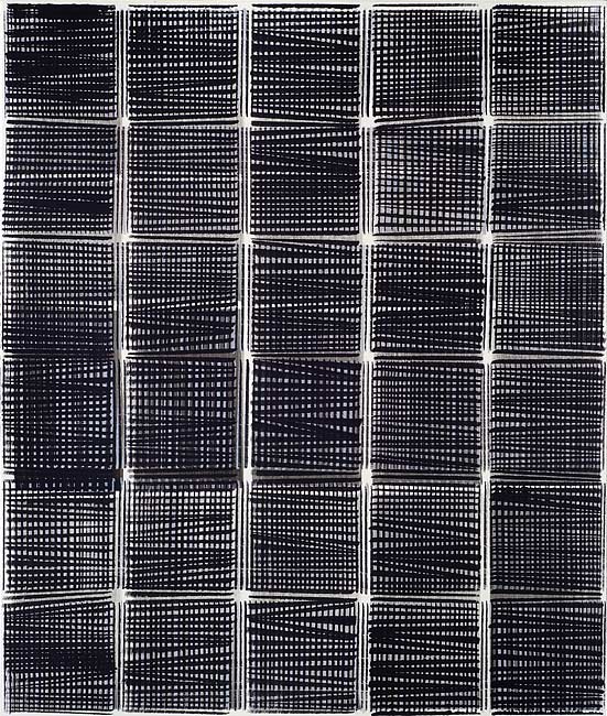 Nikola Dimitrov, Aria in Variationen, 2011, Pigment, Bindemittel, Lösungsmittel auf Bütten, 105,5 x 89 cm