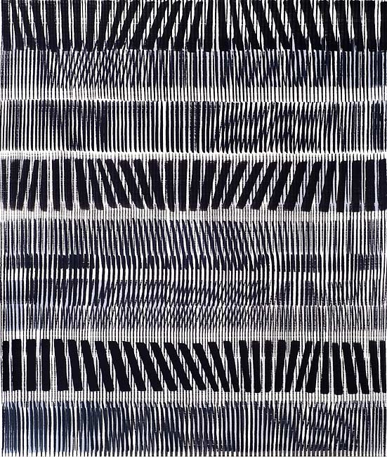 Nikola Dimitrov, Aria in Variationen, 2011, Pigment, Bindemittel, Lösungsmittel auf Bütten, 105,5 x 89 cm