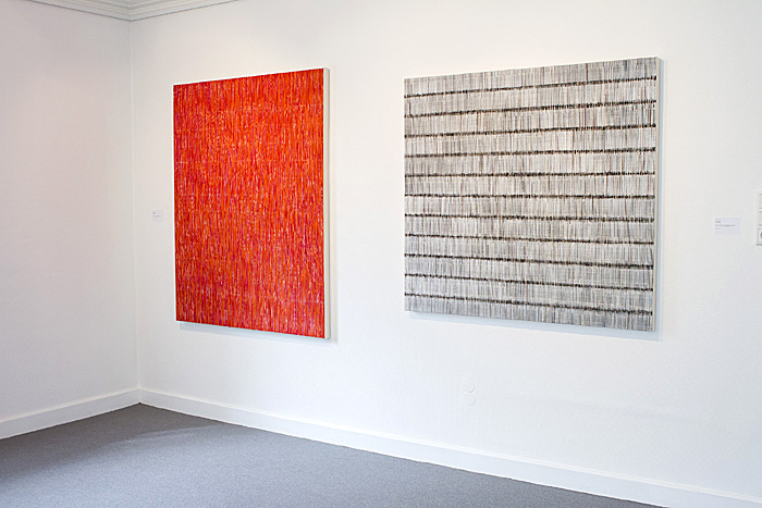 Galerie Fetzer, Ausstellungsansicht mit Werken von Nikola Dimitrov