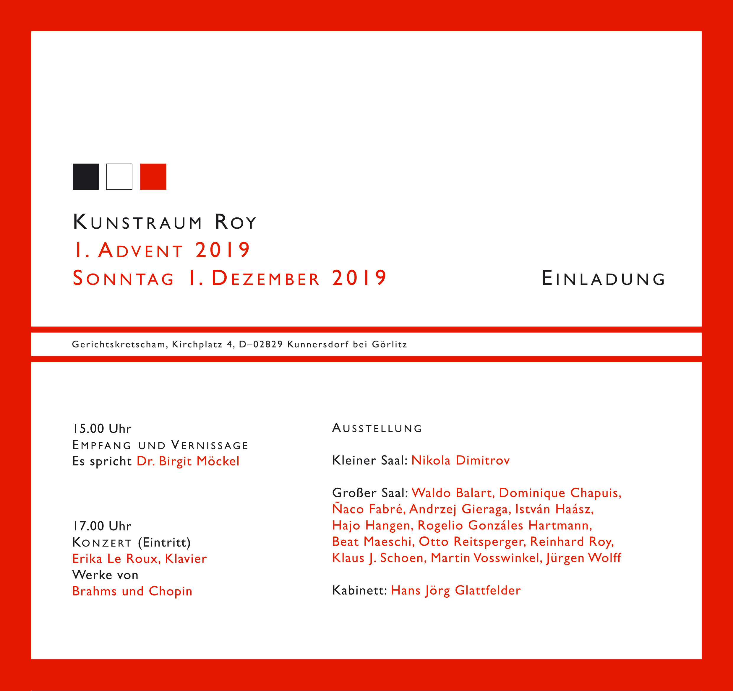 Kunstraum Roy, 1. Advent 2019 