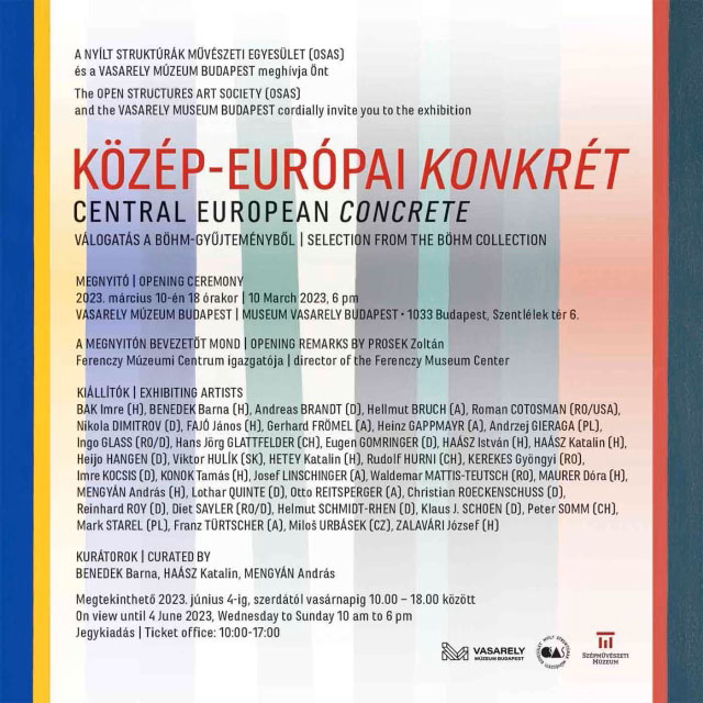 SAMMLUNG BHM / Konkrete Kunst aus Mitteleuropa, Vasarely Museum, Budapest